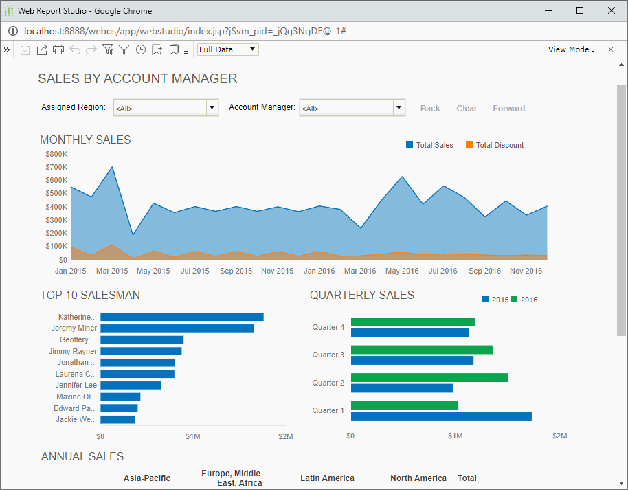 View Report in Web Report Studio