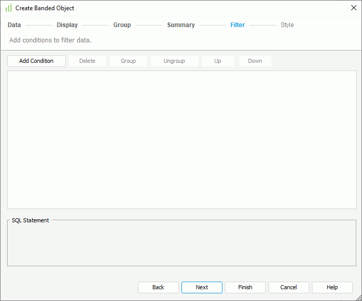 Create Banded Object - Filter