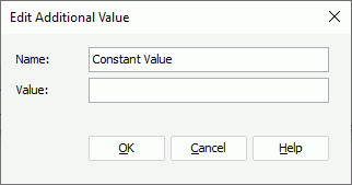 Edit Additional Value dialog box - Constant Value